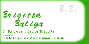 brigitta baliga business card